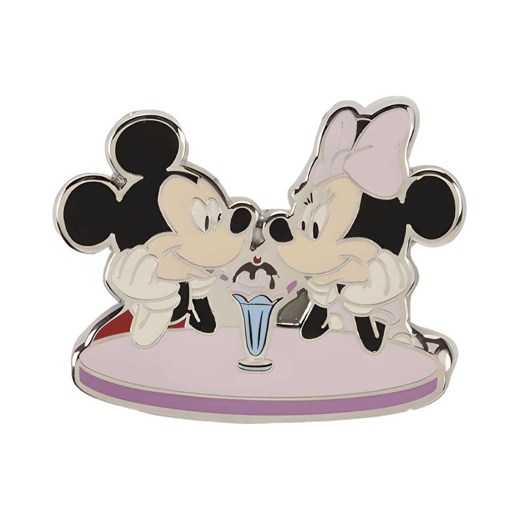 Mickey & Minnie Sharing a Milkshake Disney pin