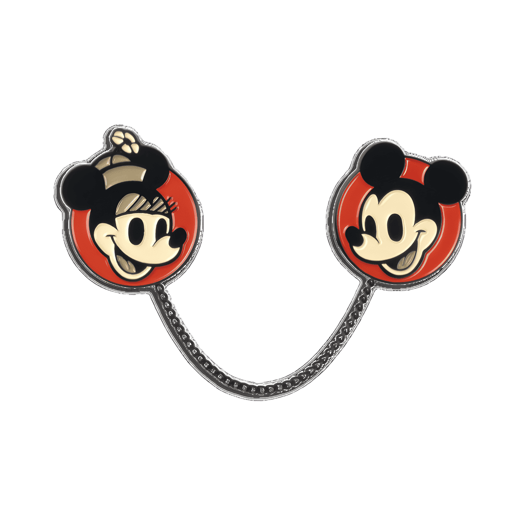 Mickey and Minnie Mouse Chained Pin Set Disney pin