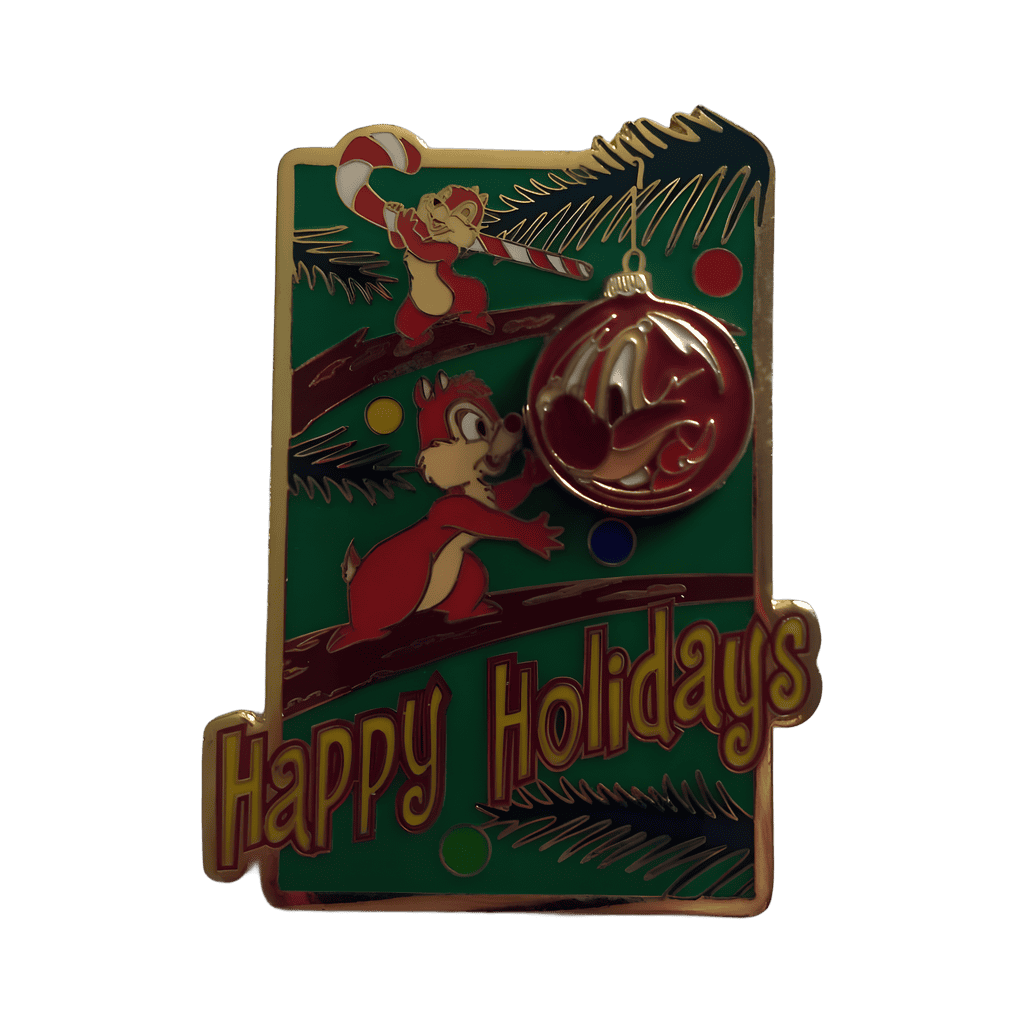 Happy Holidays Chip n’ Dale Disney pin