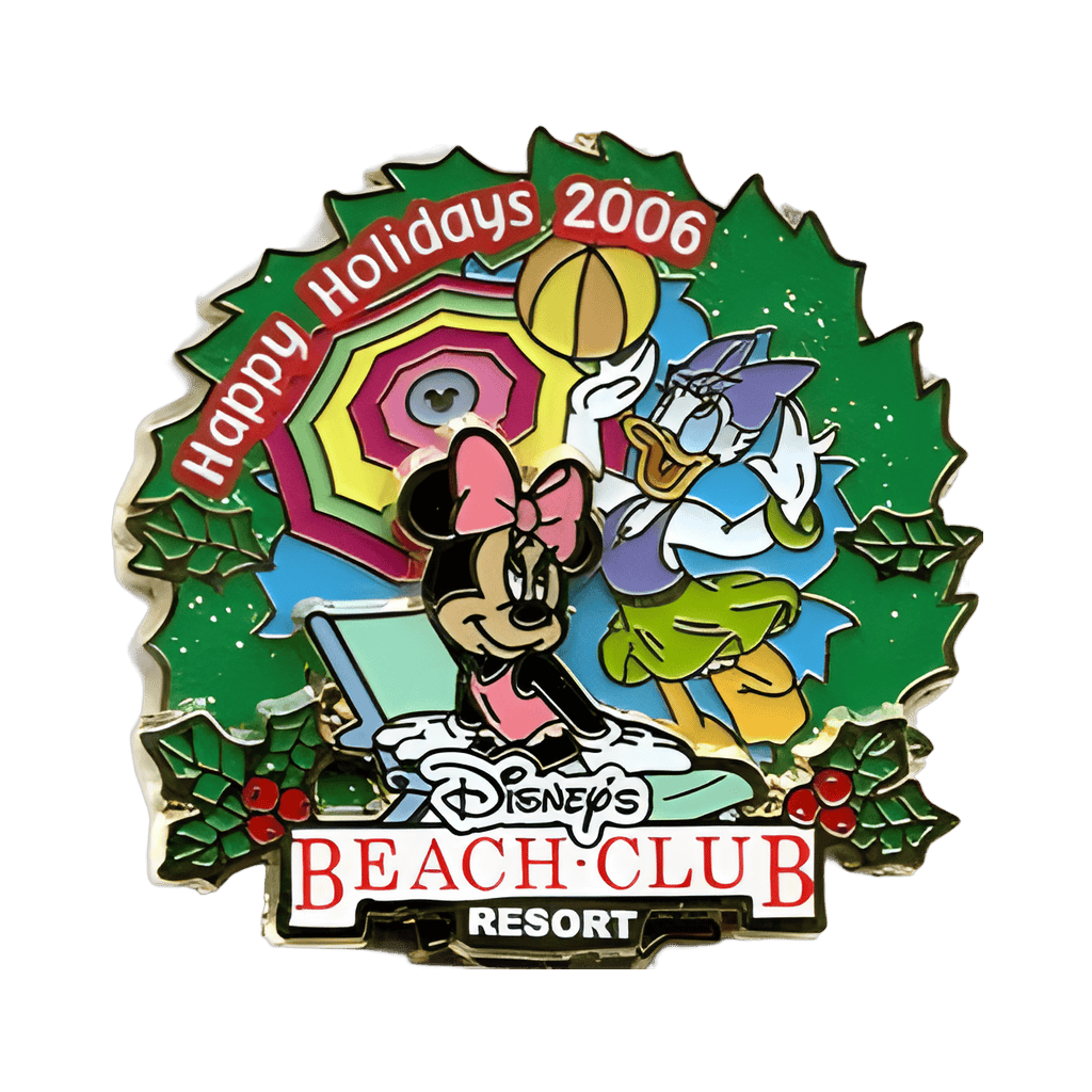 Beach Club Resort - Minnie and Daisy Wreath Disney pin
