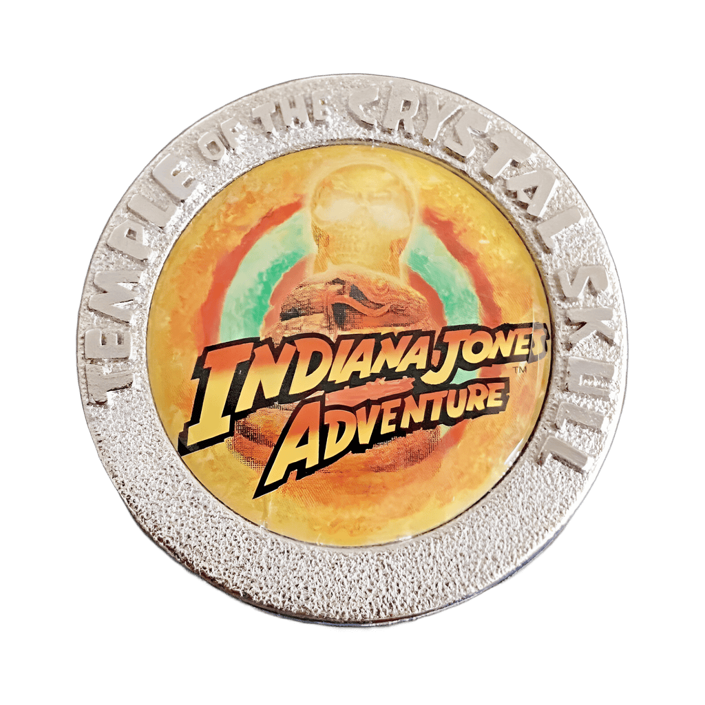 Indiana Jones Adventure: Temple of the Crystal Skull Logo Coin Disney pin