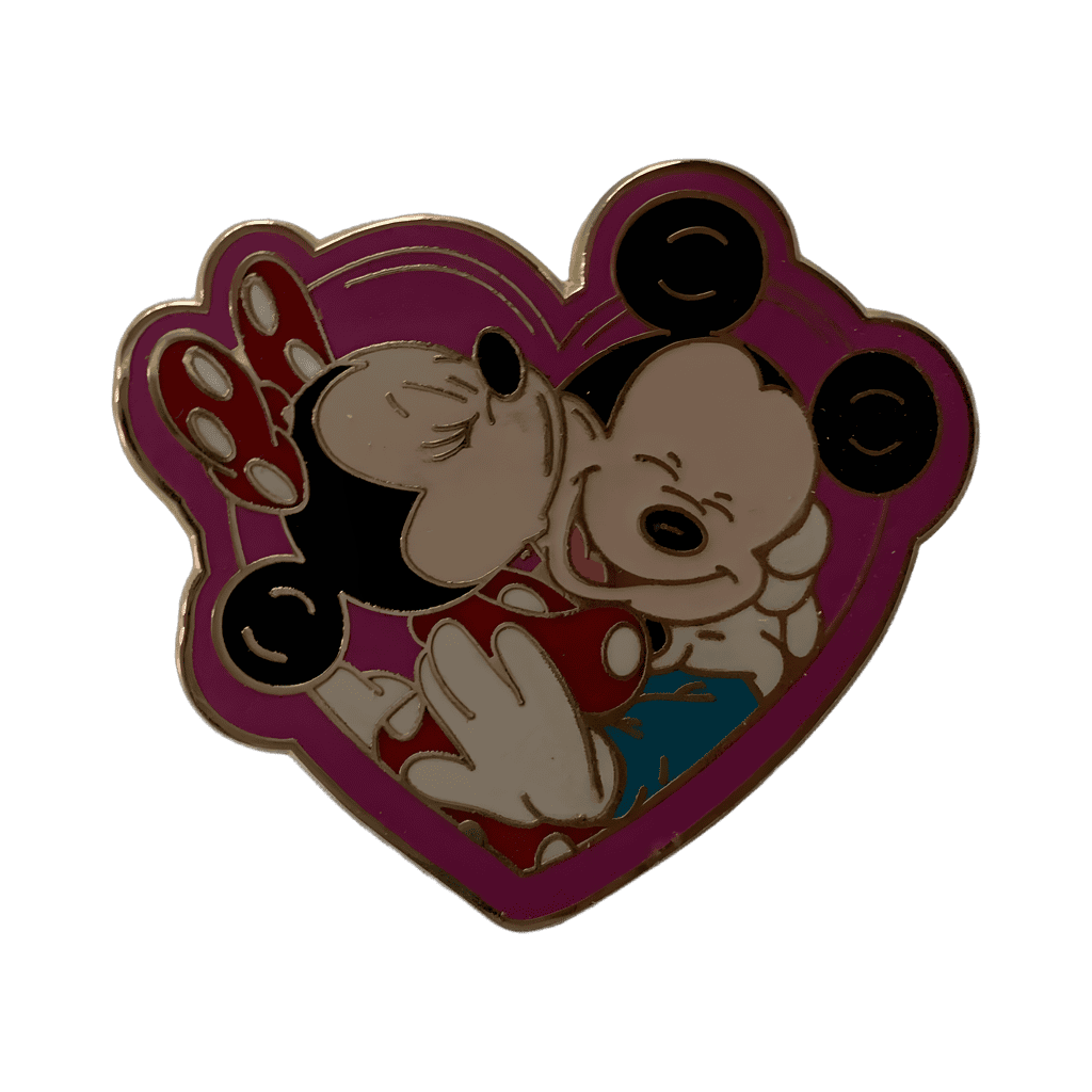 Minnie Kissing Mickey in Heart Disney pin