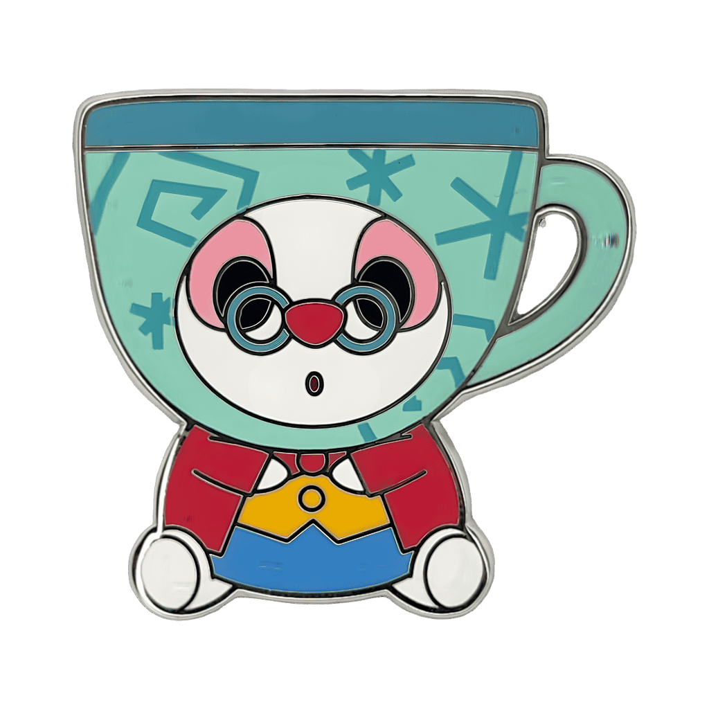 White Rabbit with Teal Tea Cup Hat Disney pin