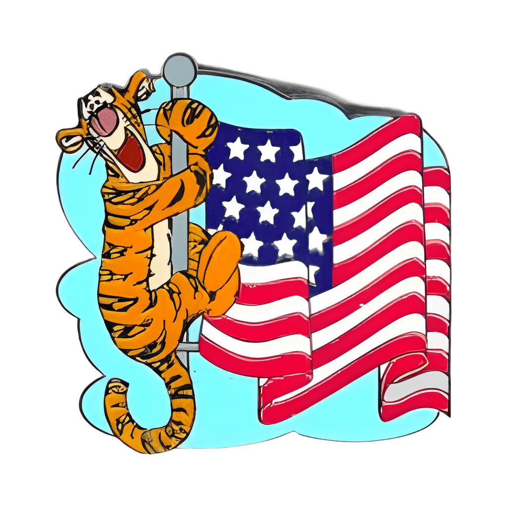 Tigger with American Flag Disney pin