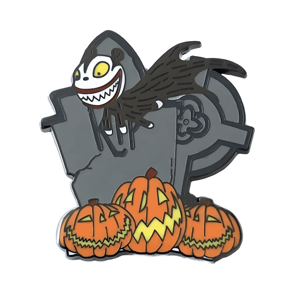 Scary Teddy with Tombstones and Pumpkins Disney pin
