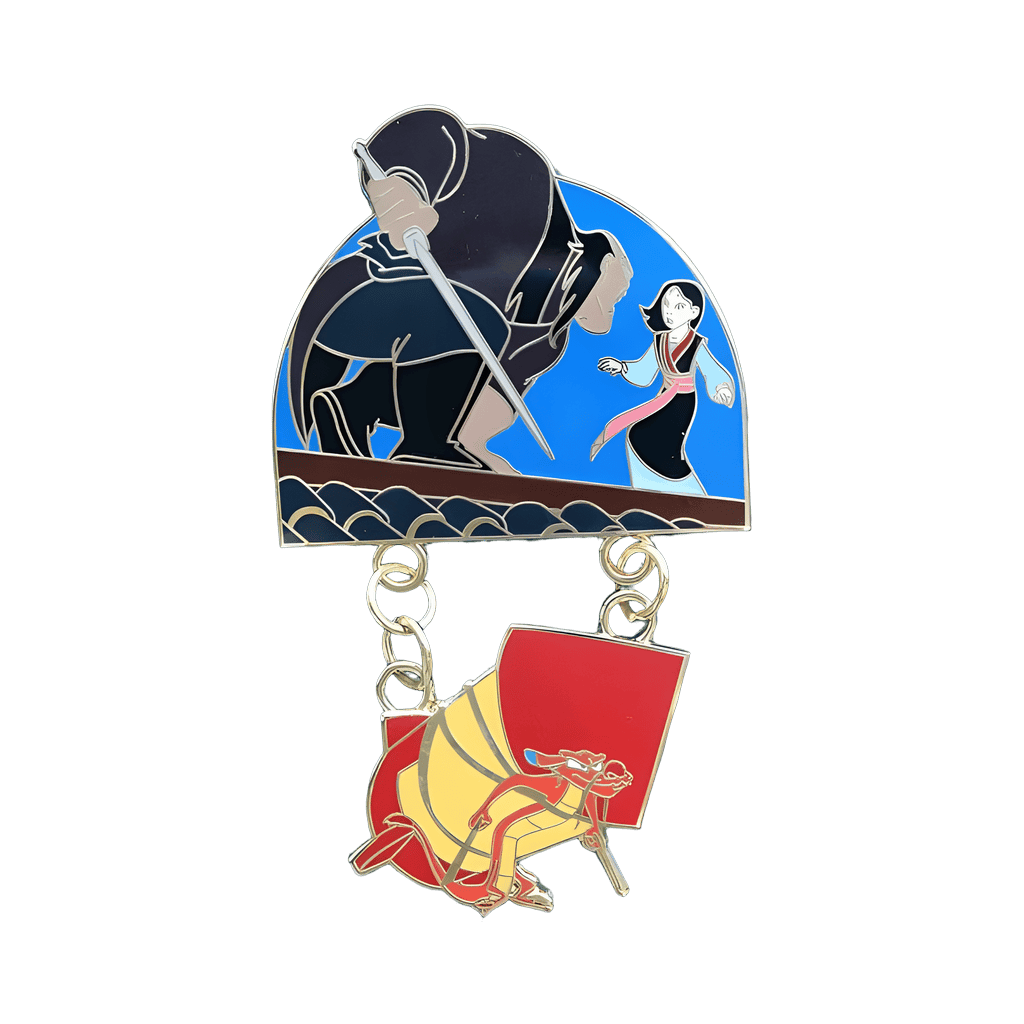Mulan, Shan Yu & Mushu on Roof Disney pin