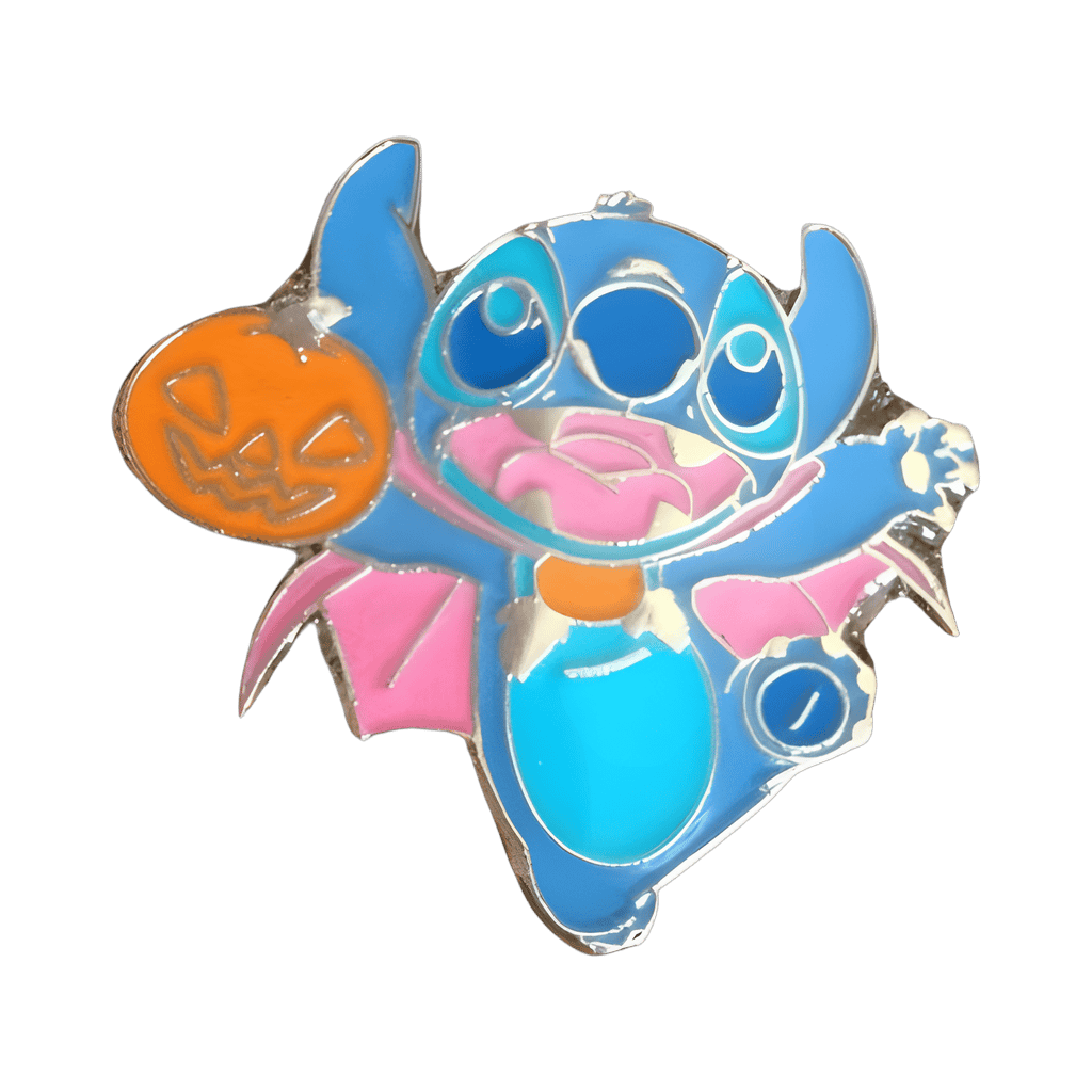 Stitch as Vampire with Pumpkin Disney pin