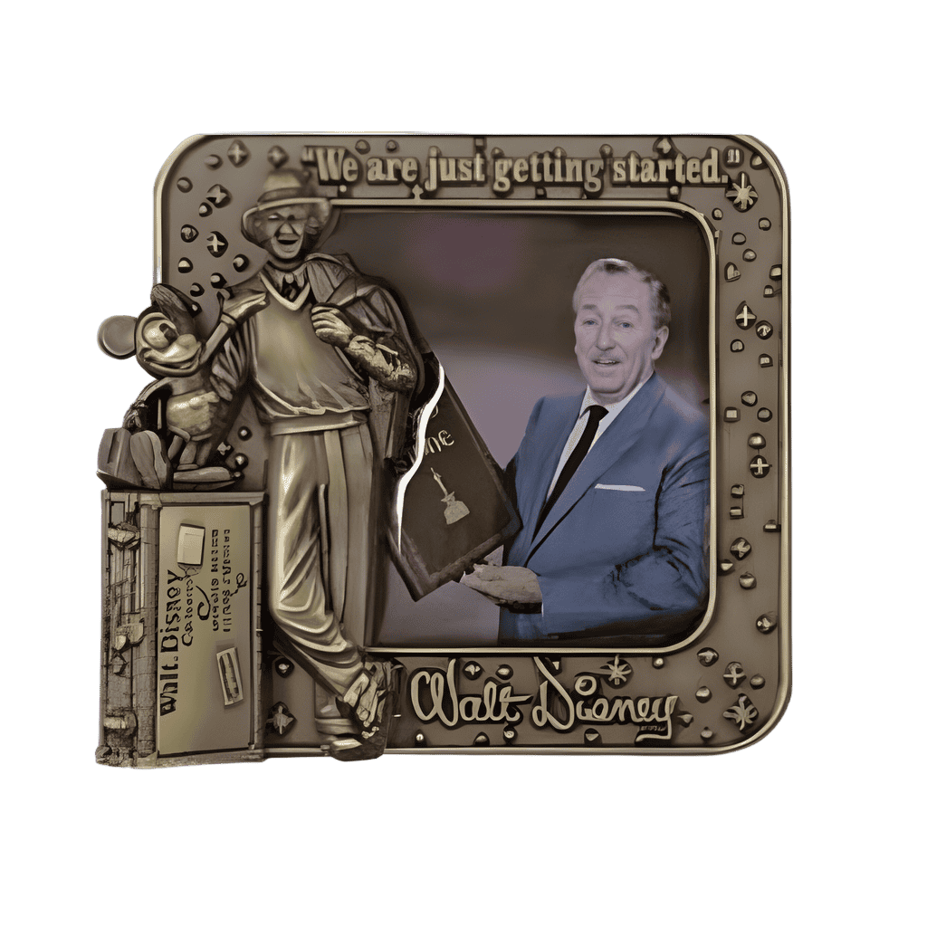 Walt Disney Framed with Gold Storytellers Statue (Annual Passholder Exclusive) Disney pin