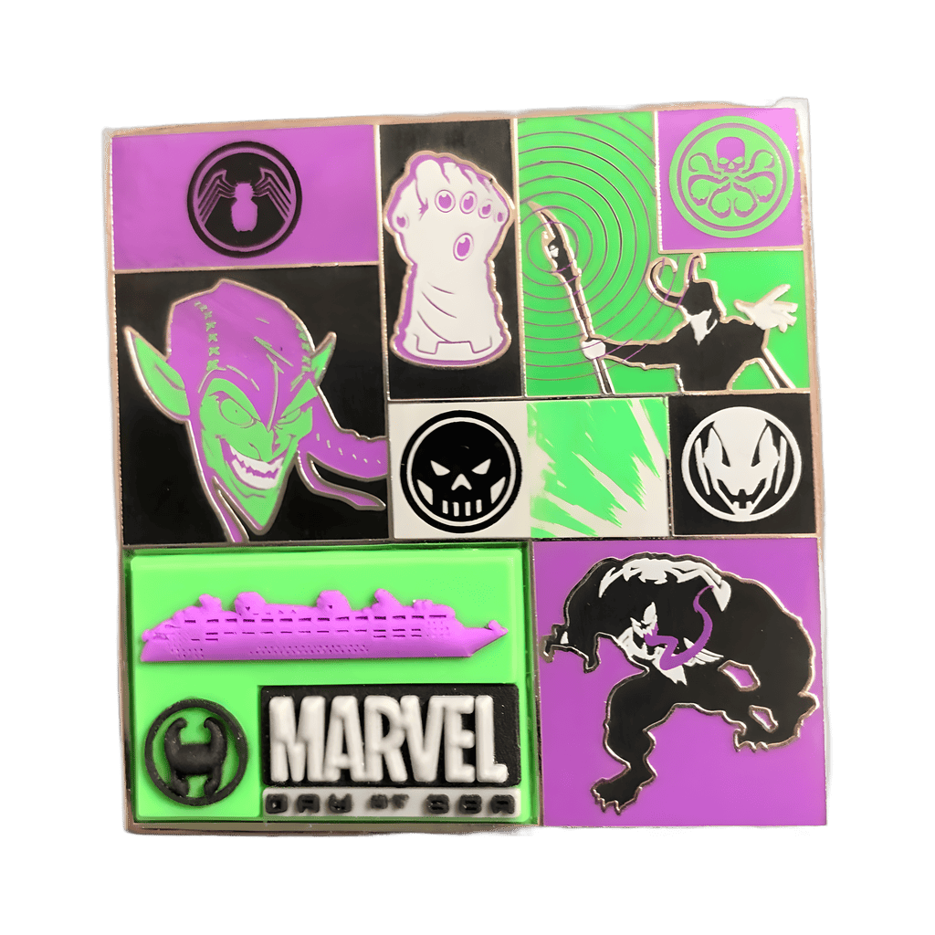 Villains - Green Goblin, Loki, Venom, Thanos, Red Skull, Ultron and Hydra Disney pin