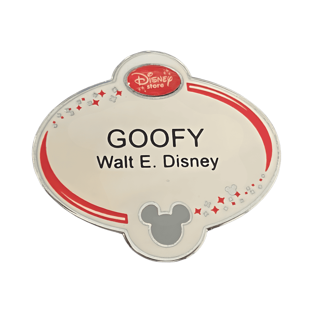 Disney Store Cast Lanyard Exclusive Name Tags - Goofy Disney pin