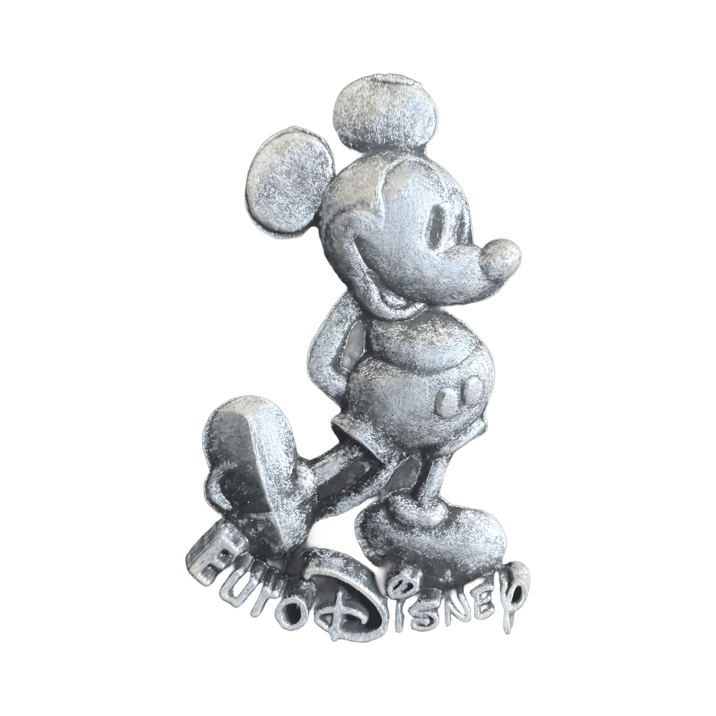 Euro Disney Silver 3D Mickey Mouse Disney pin