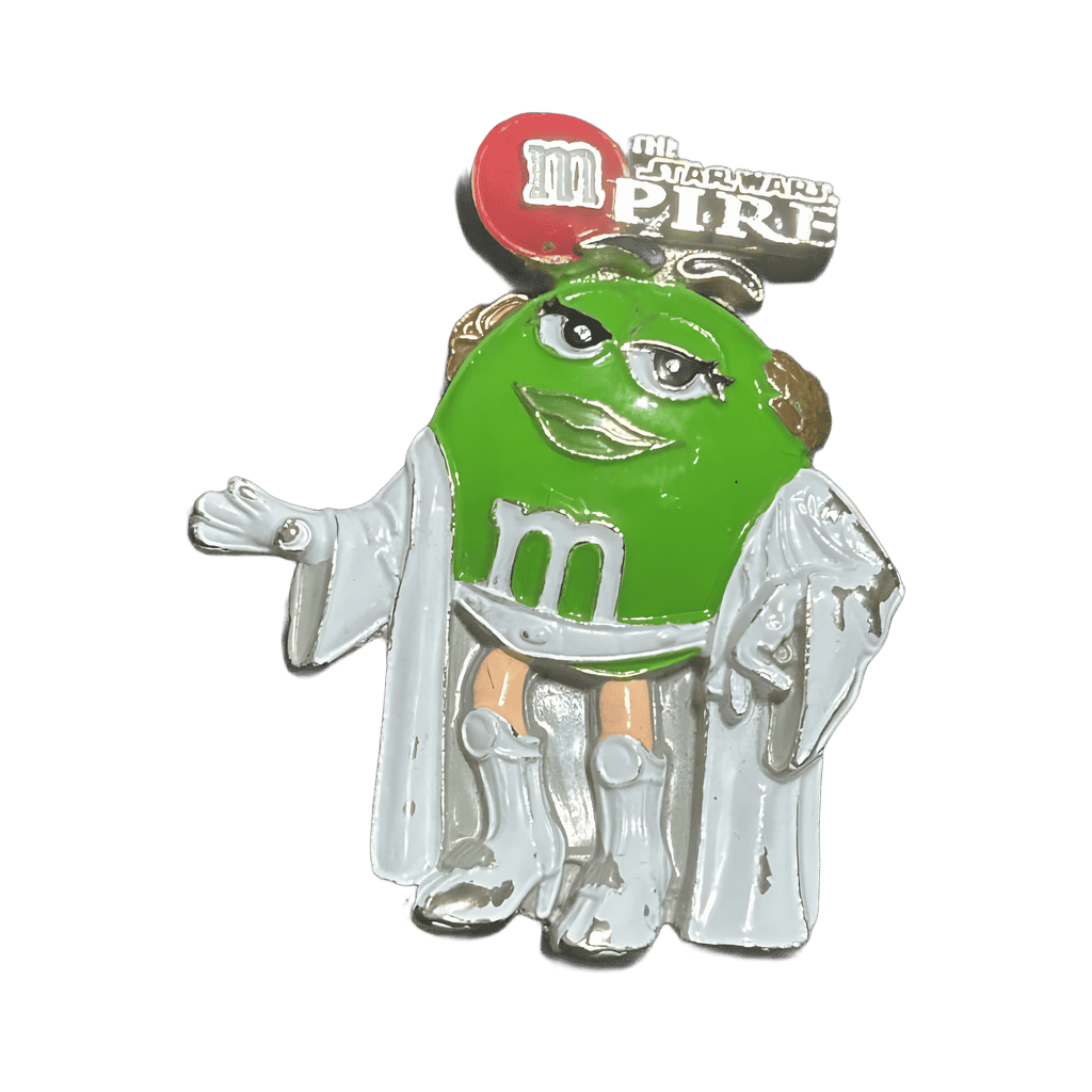 Green M&M as Leia Disney pin