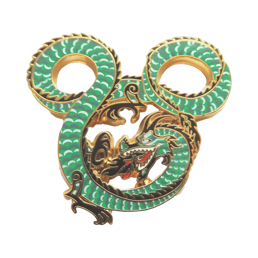Green on Gold Disney pin