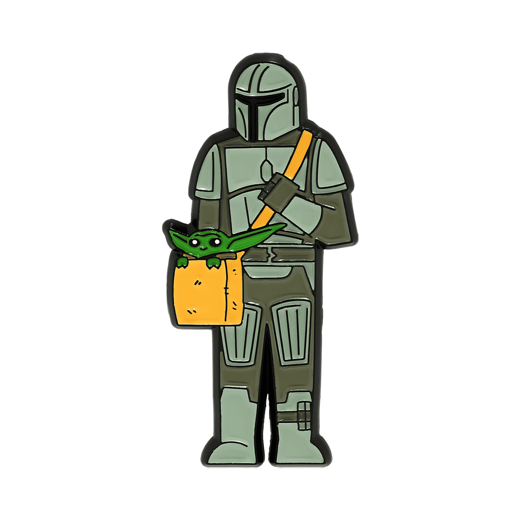 Mando with Bag (Soft Enamel) Disney pin