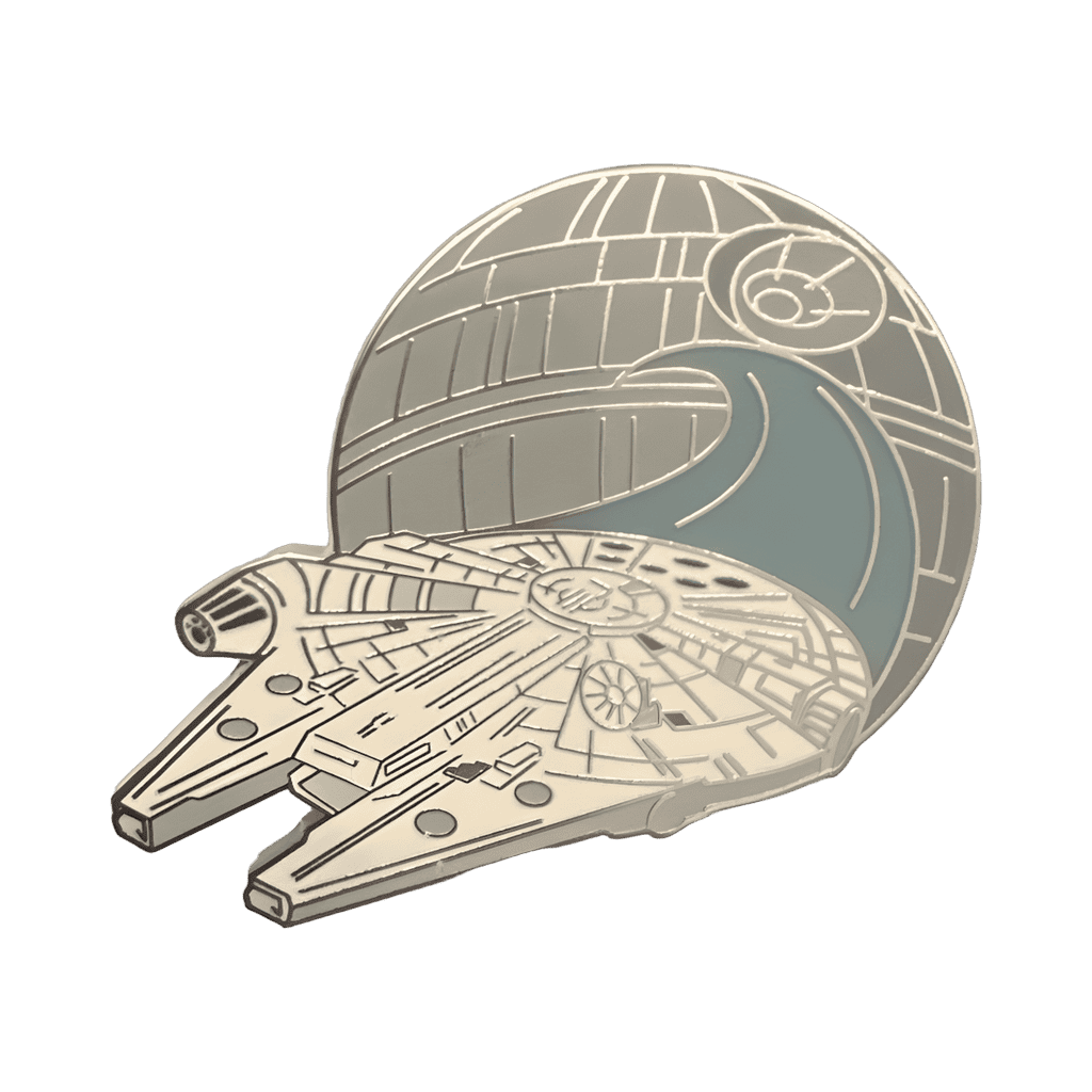 Millennium Falcon and Death Star Disney pin