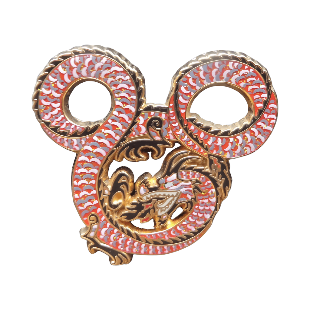 Red Glitter Disney pin