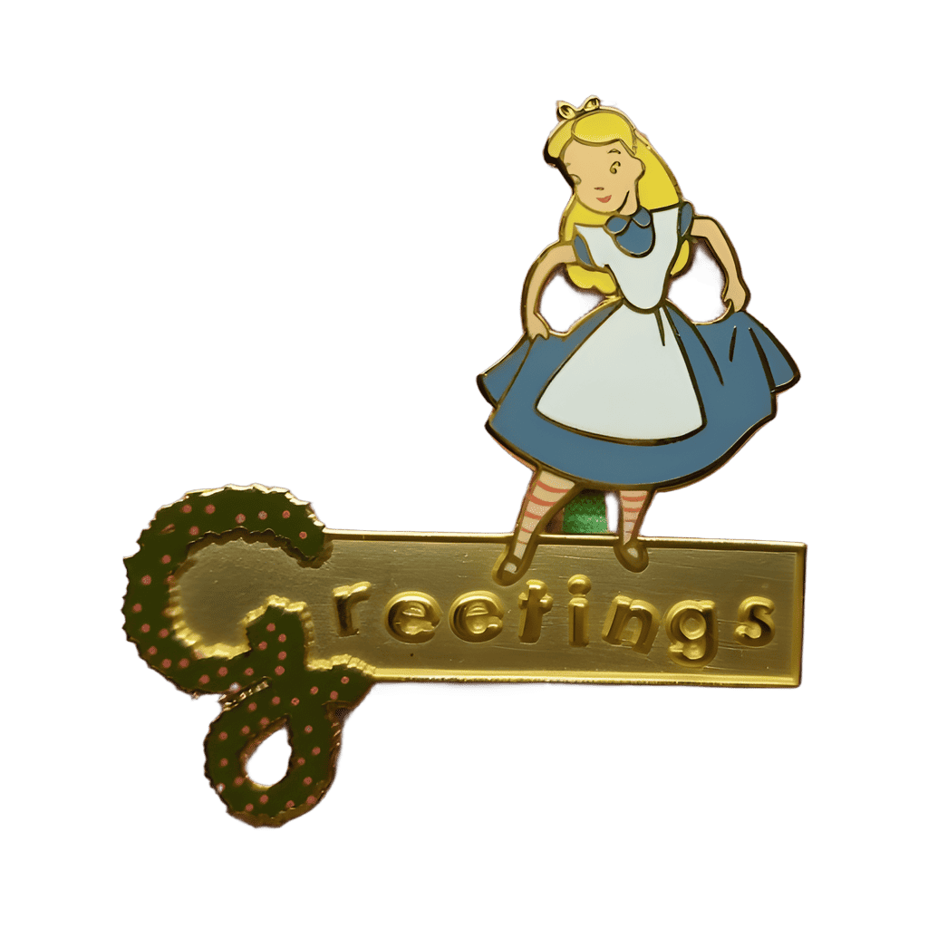 Alice Christmas Garland Greetings Disney pin