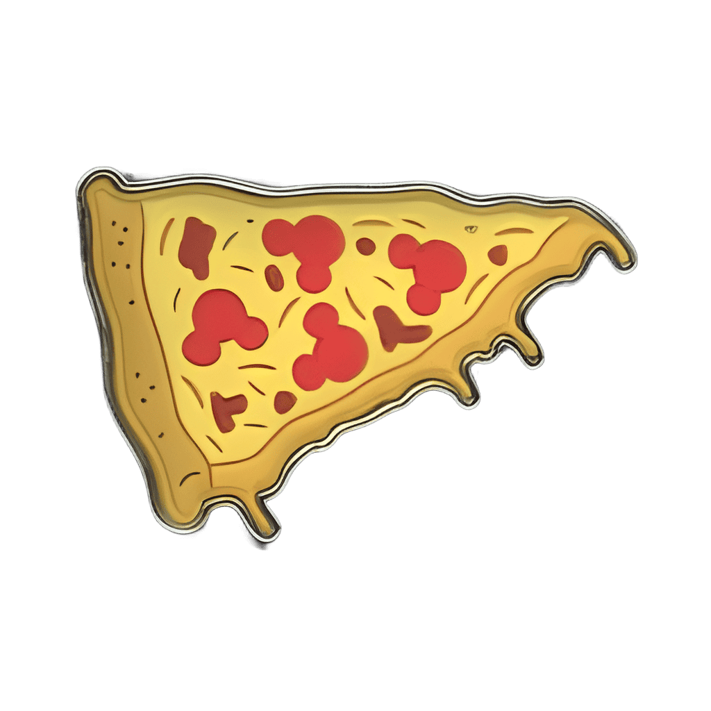 Mickey head Pepperoni Pizza Slice Disney pin