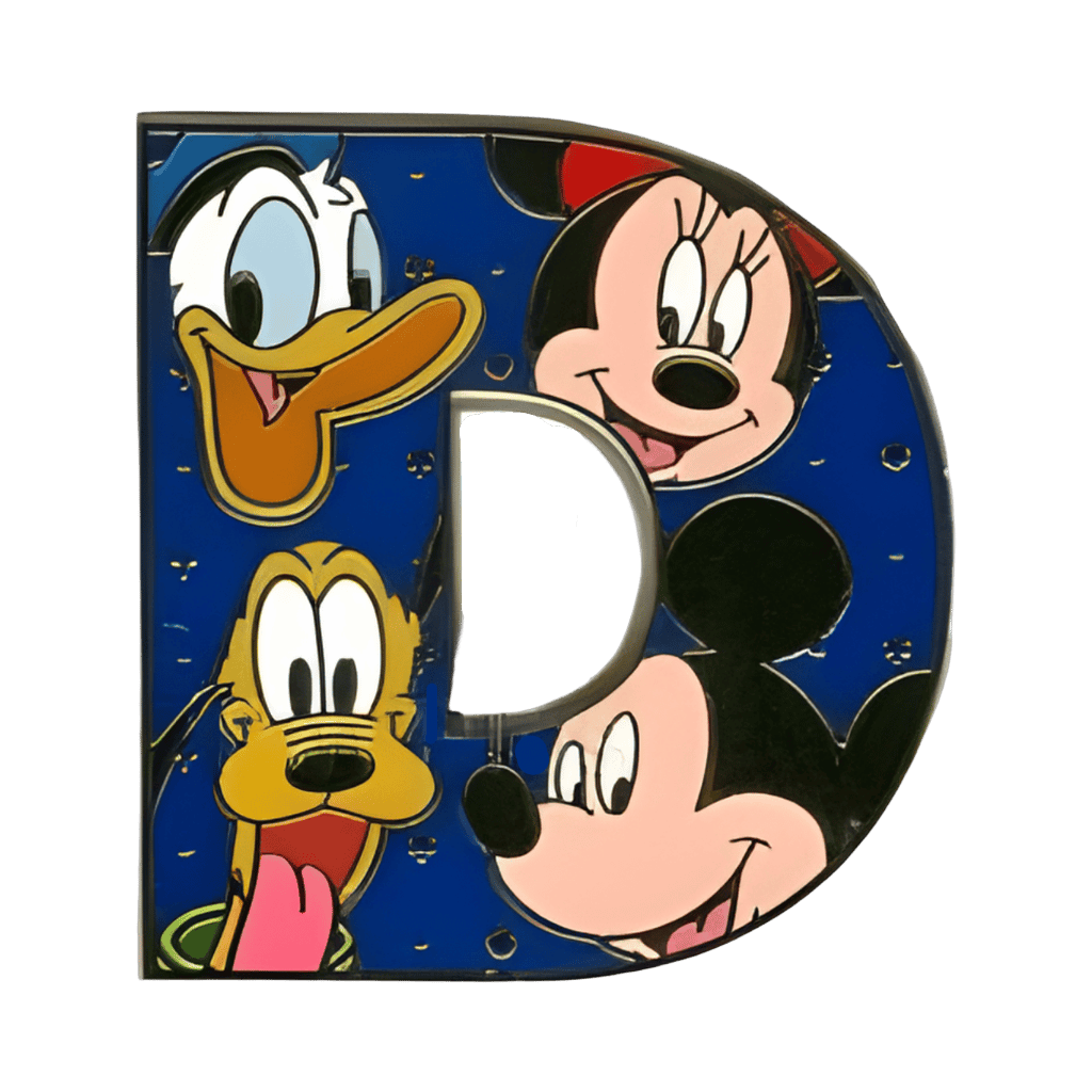 D with Mickey, Minnie, Donald and Pluto Disney pin