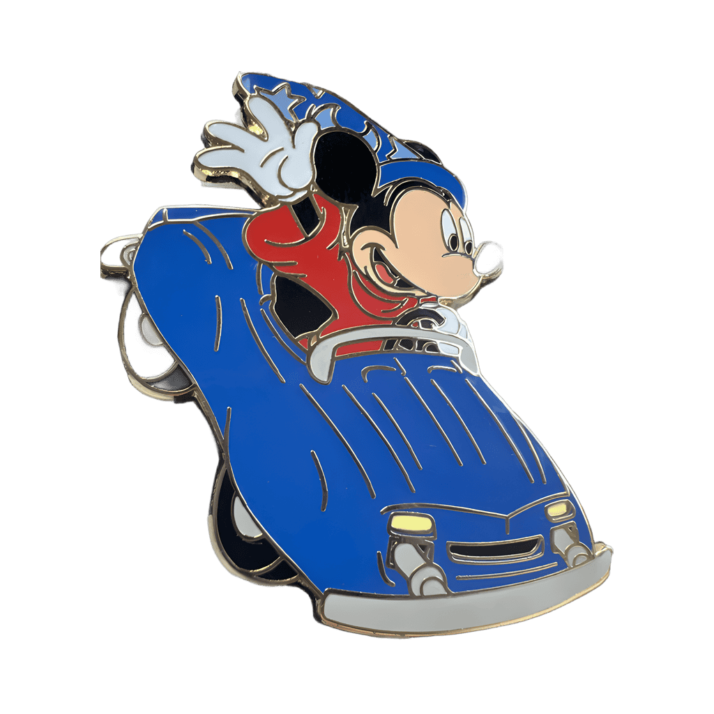 Sorcerer Mickey in Blue Autopia car Disney pin