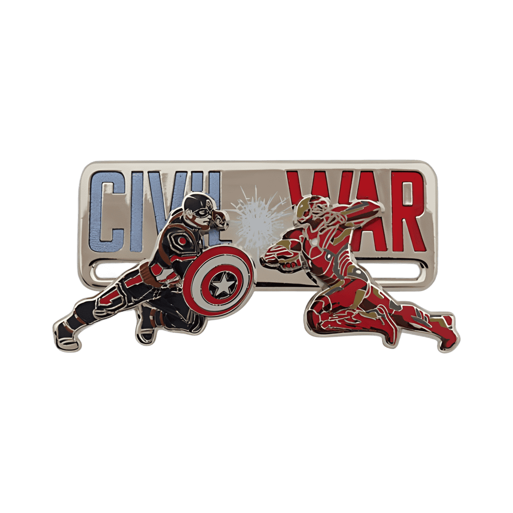 Captain America and Iron Man Slider Pin Disney pin