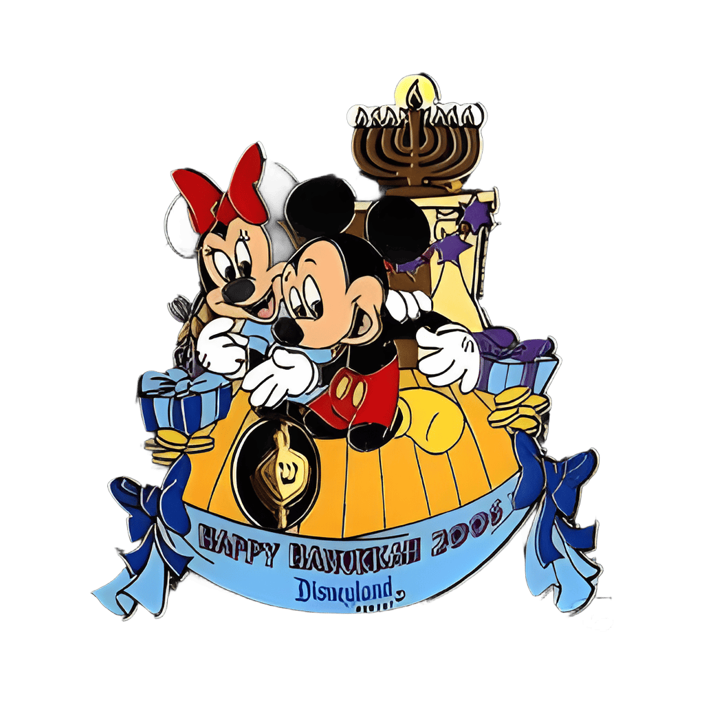 Happy Hanukkah 2006 - Mickey and Minnie Spinning Dreidel Disney pin