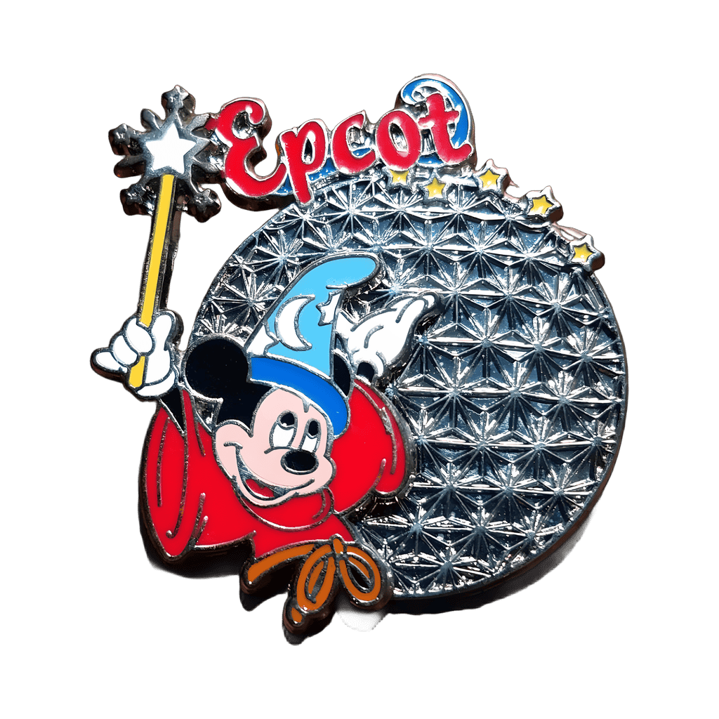 Sorcerer Mickey in Front of Spaceship Earth Disney pin
