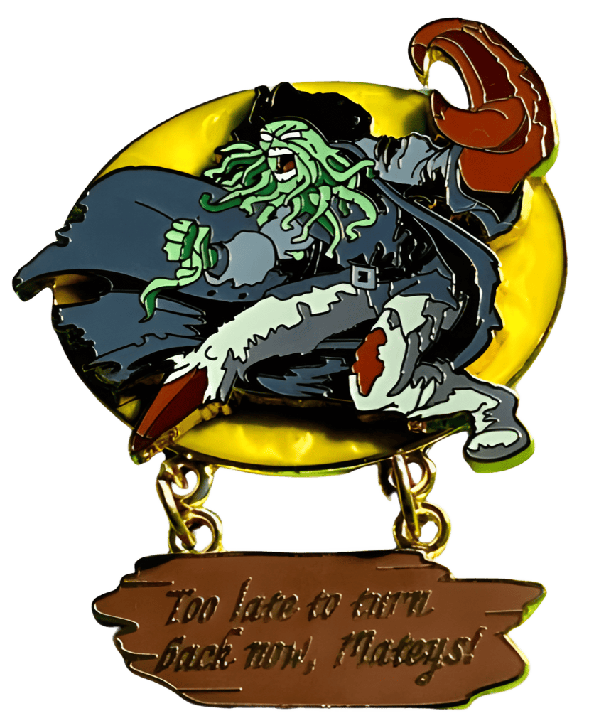 Pirates of the Caribbean - Too Late To Turn Back Now, Mateys! — Davy Jones Disney pin
