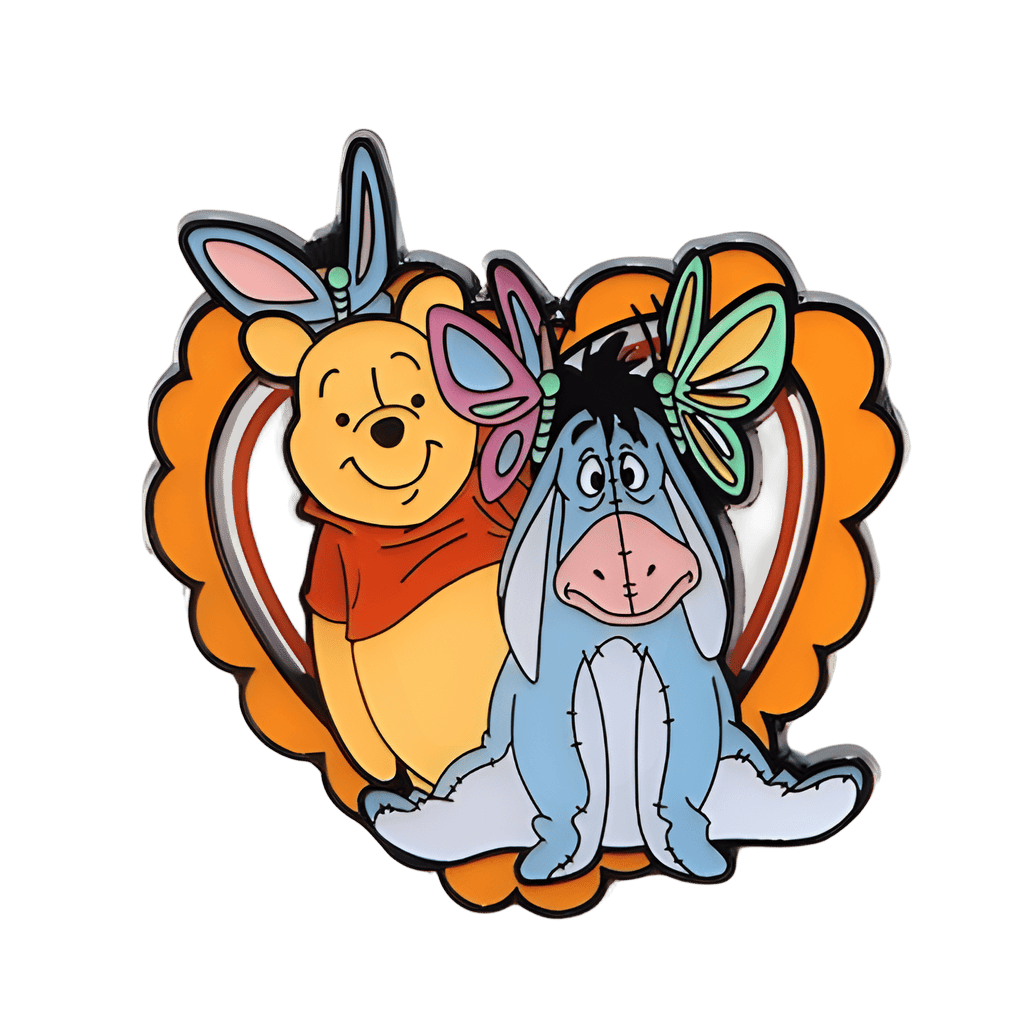 Pooh and Eeyore with Butterflies Disney pin
