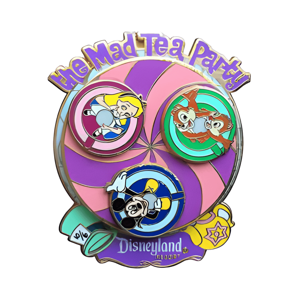The Mad Tea Party Spinner - Mickey, Alice, Chip and Dale Disney pin