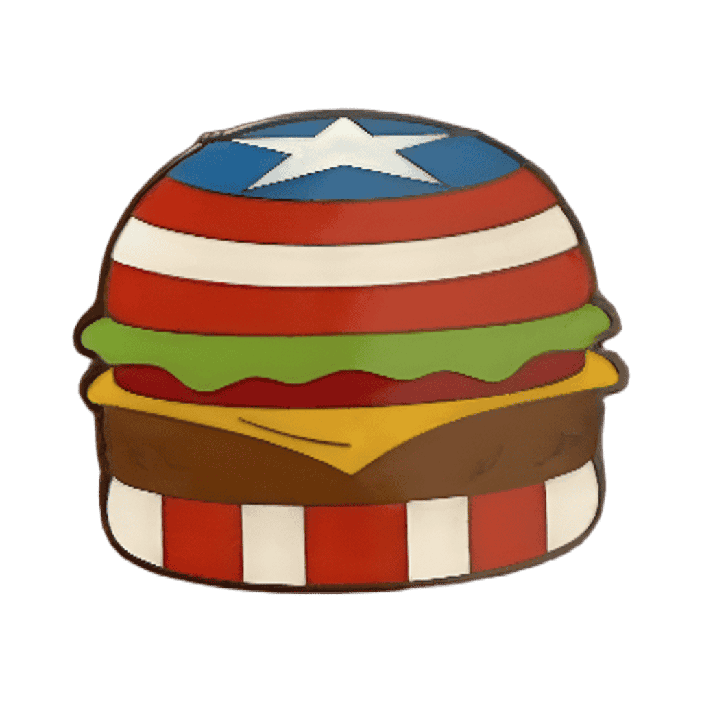 Captain America Burger Disney pin