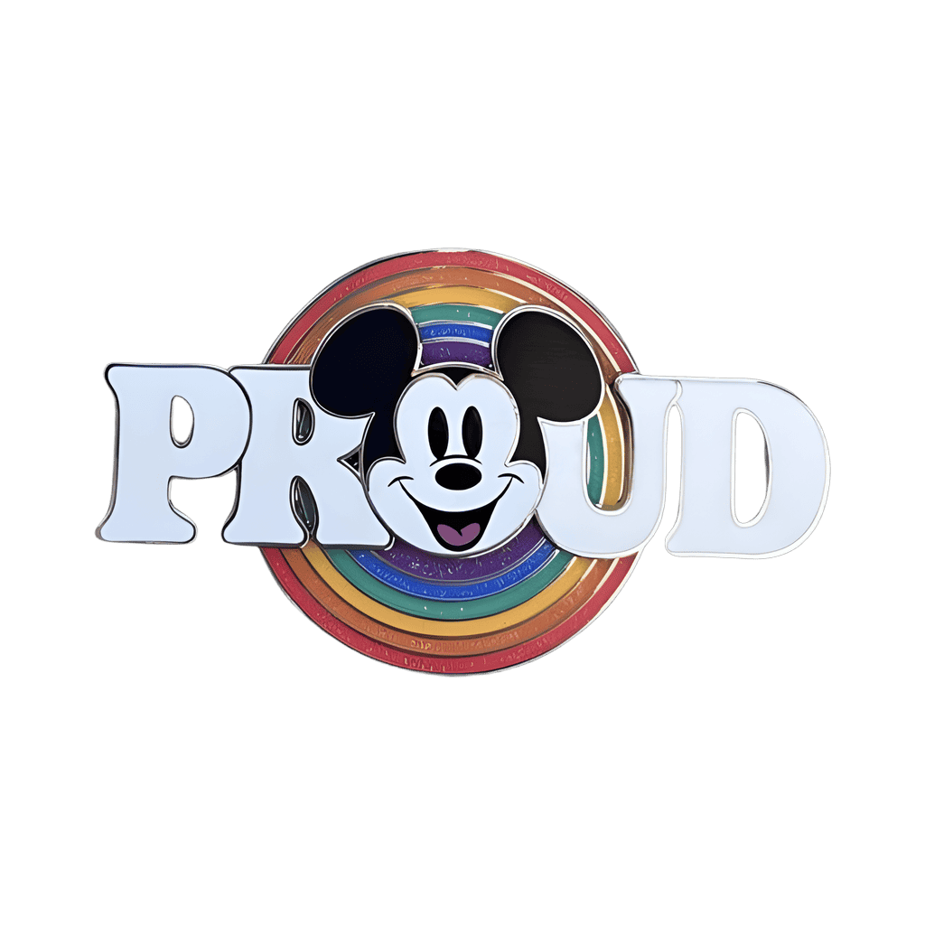 Mickey Head - Proud with rainbow circle Disney pin