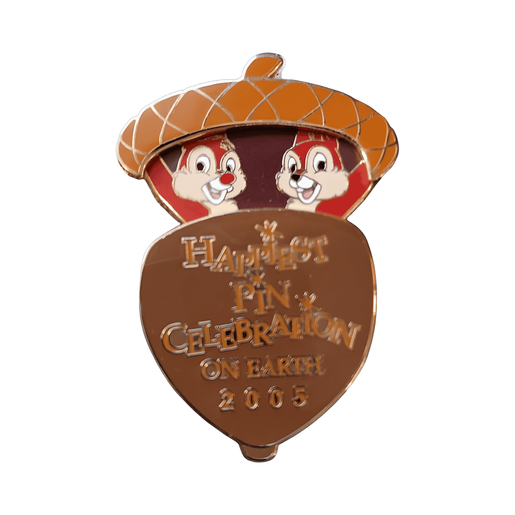 Chip & Dale Popping out of an Acorn Disney pin