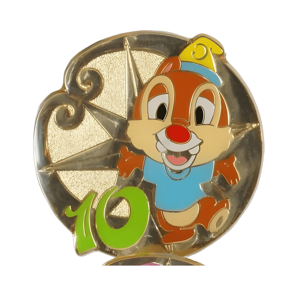 10th Anniversary - Gold Coin - Dale Disney pin