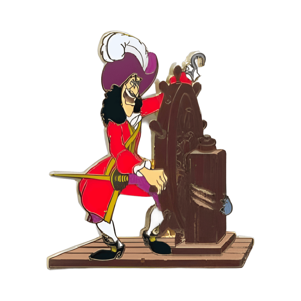 Pin Pursuit #3 Captain Hook at Wheel Disney pin