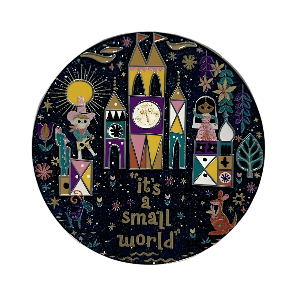 It's a Small World Glitter Logo and Motifs Disney pin
