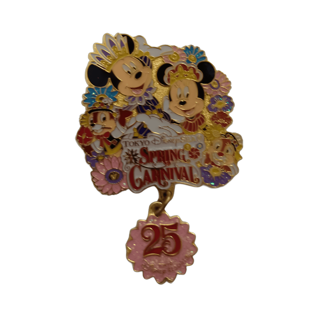25th Anniversary Mickey, Minnie, Chip & Dale Disney pin