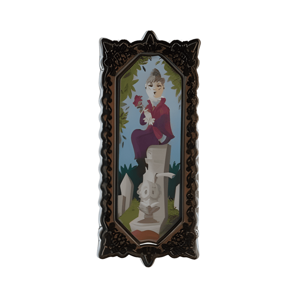 Old Woman with Rose Stretching Portrait (Constance Hatchaway) Disney pin