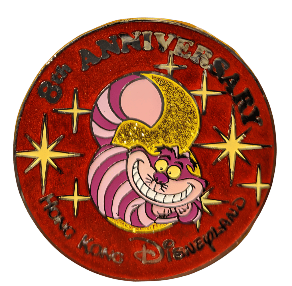 Cheshire Cat in Red with Stars Disney pin
