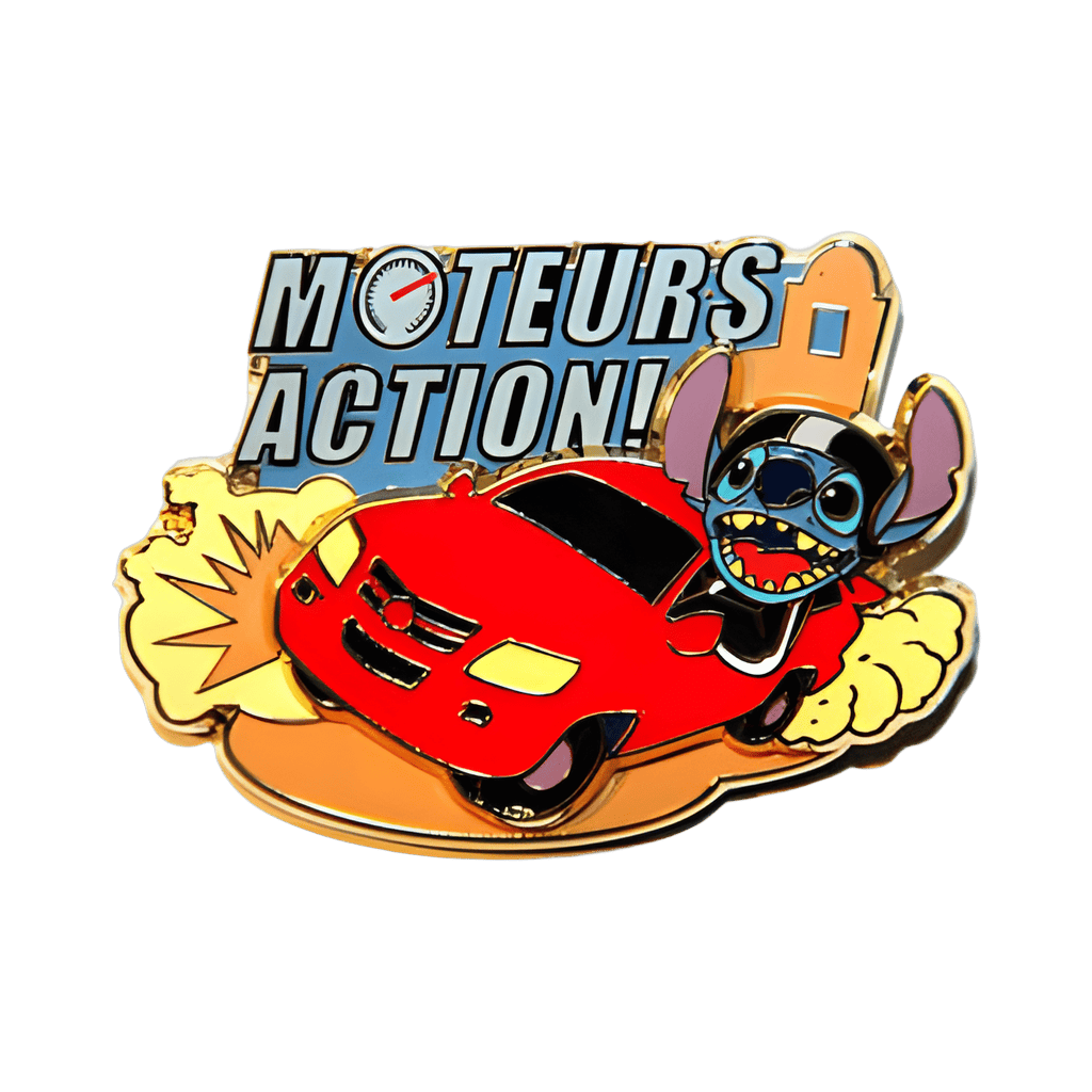 Stitch on Moteurs Action Disney pin