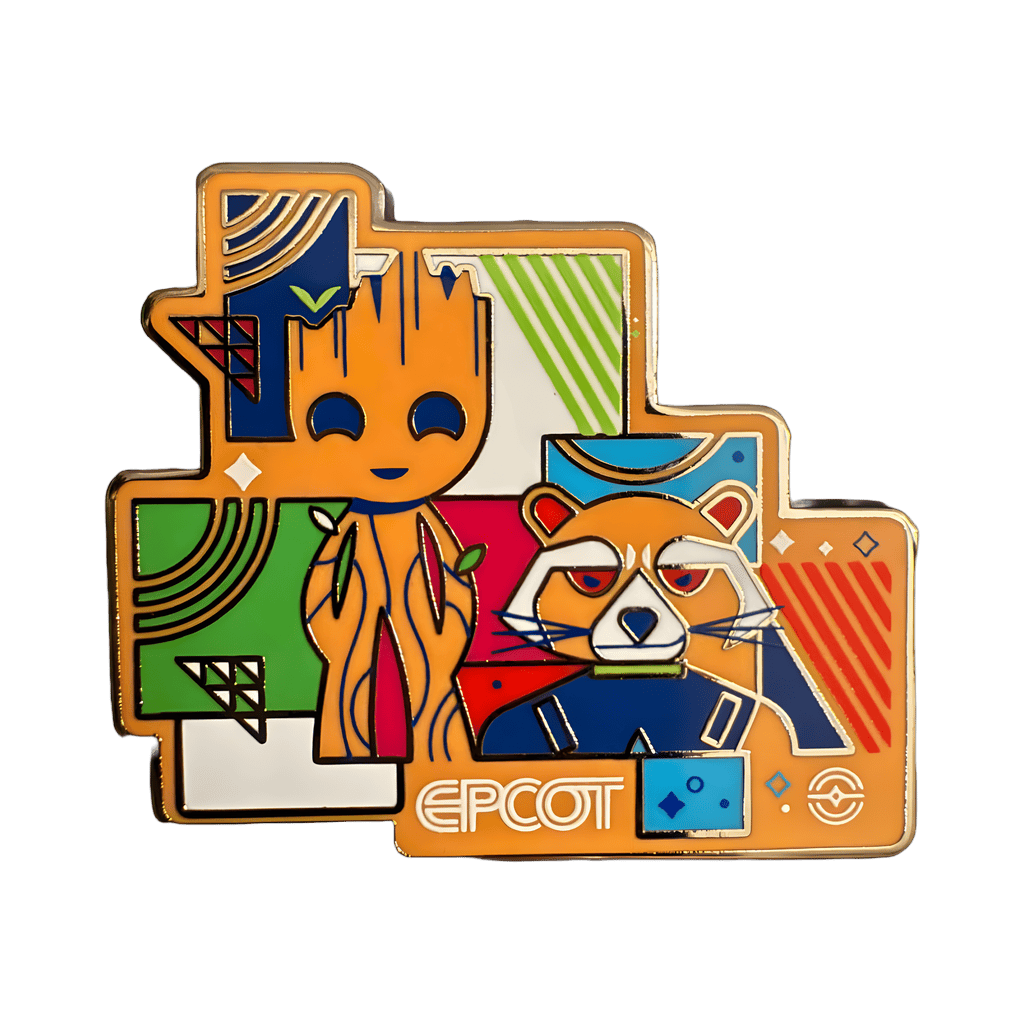 Groot and Rocket Disney pin