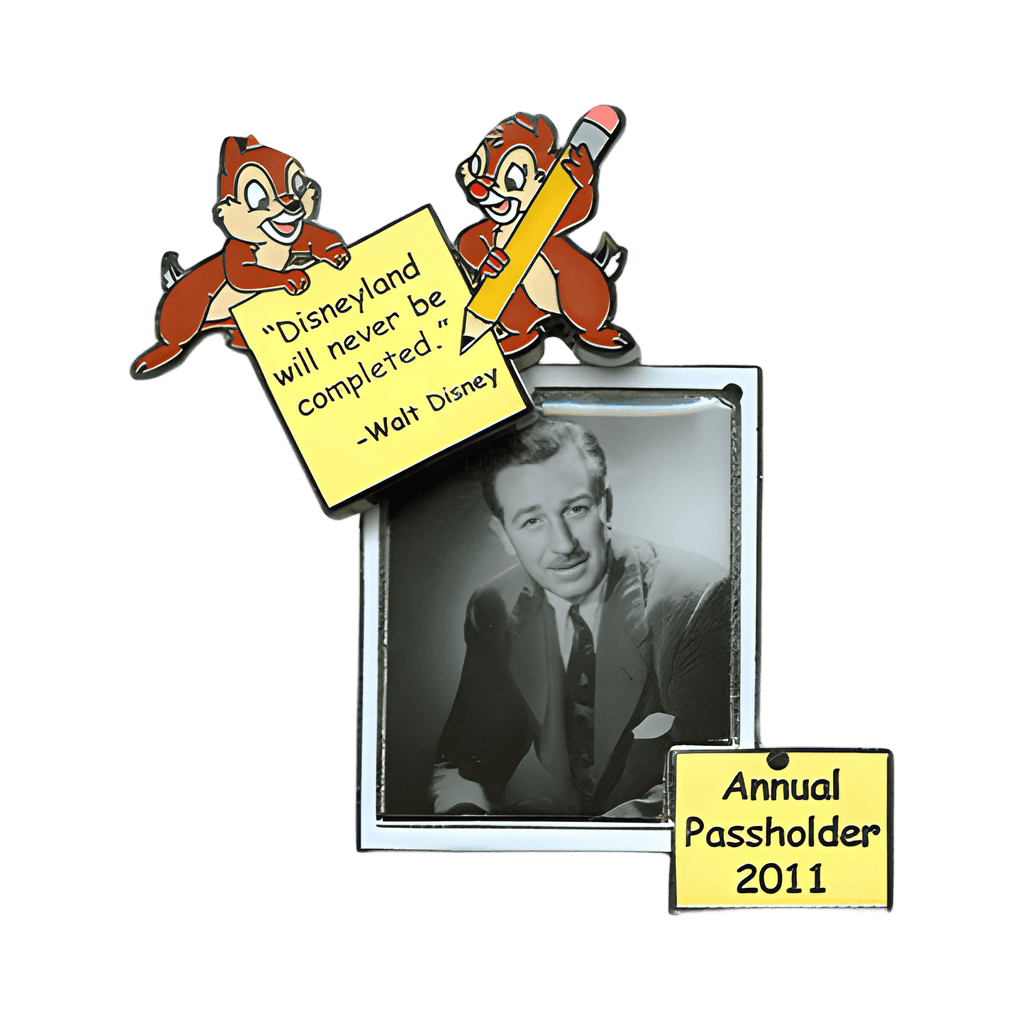 Walt Disney, Chip, Dale - Disney California Adventure - Quote Disney pin