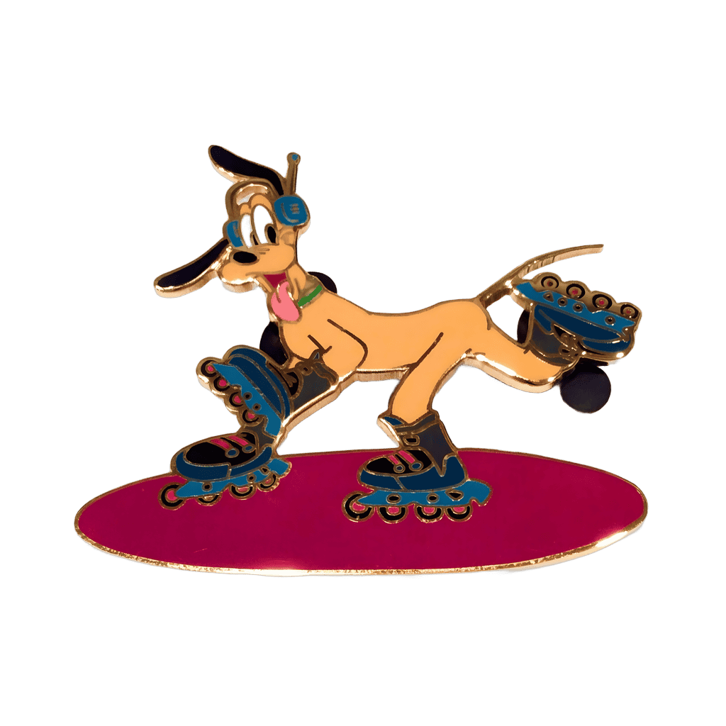 Pluto Rollerblading Disney pin