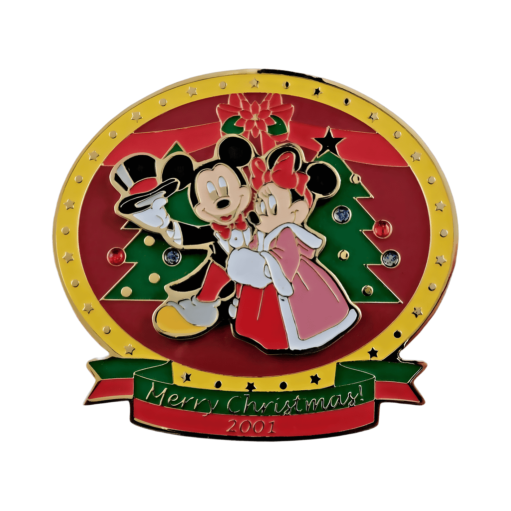 Merry Christmas 2001 Mickey and Minnie Disney pin