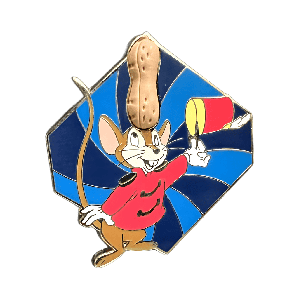 Timothy Q. Mouse with Peanut on Blue Hexagon Disney pin