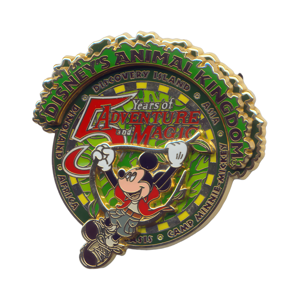 5 Years of Adventure and Magic - Mickey Mouse Swinging Disney pin