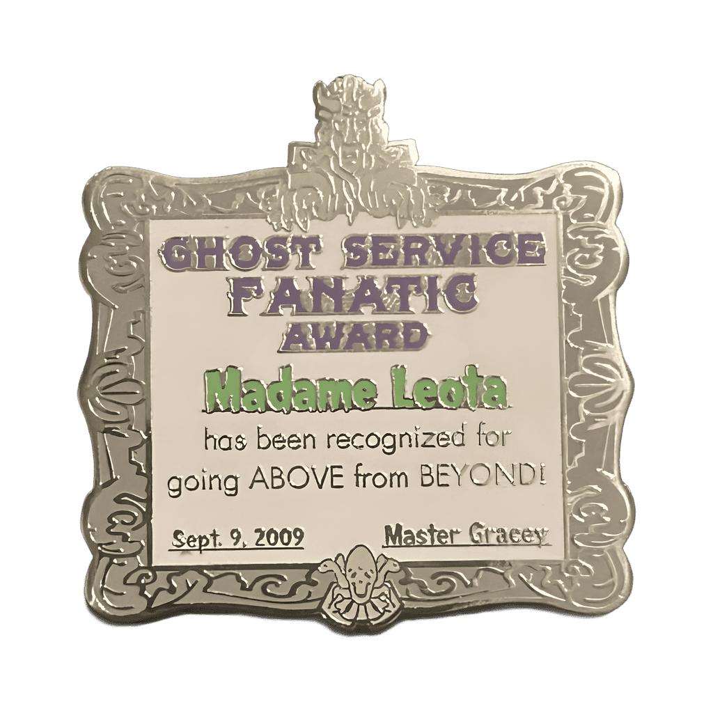 Boxed Set - Spirit Award (Ghost Service Fanatic Award) Disney pin