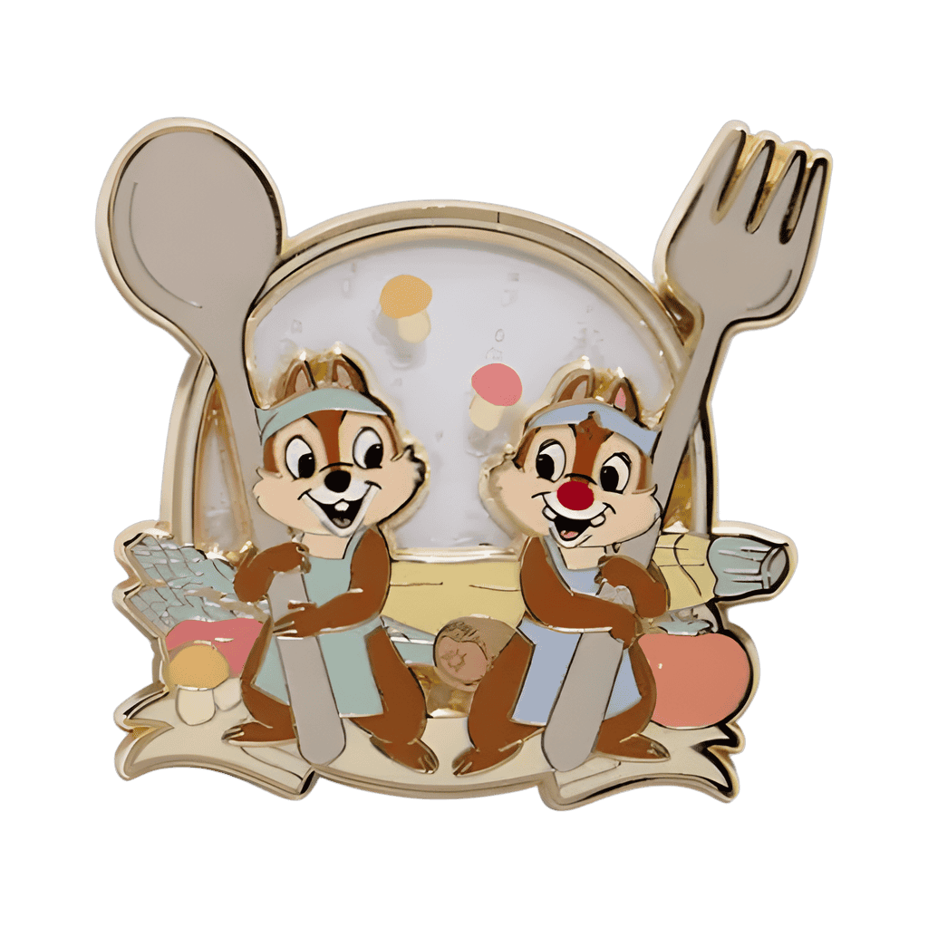 Chip and Dale with Silverware Disney pin