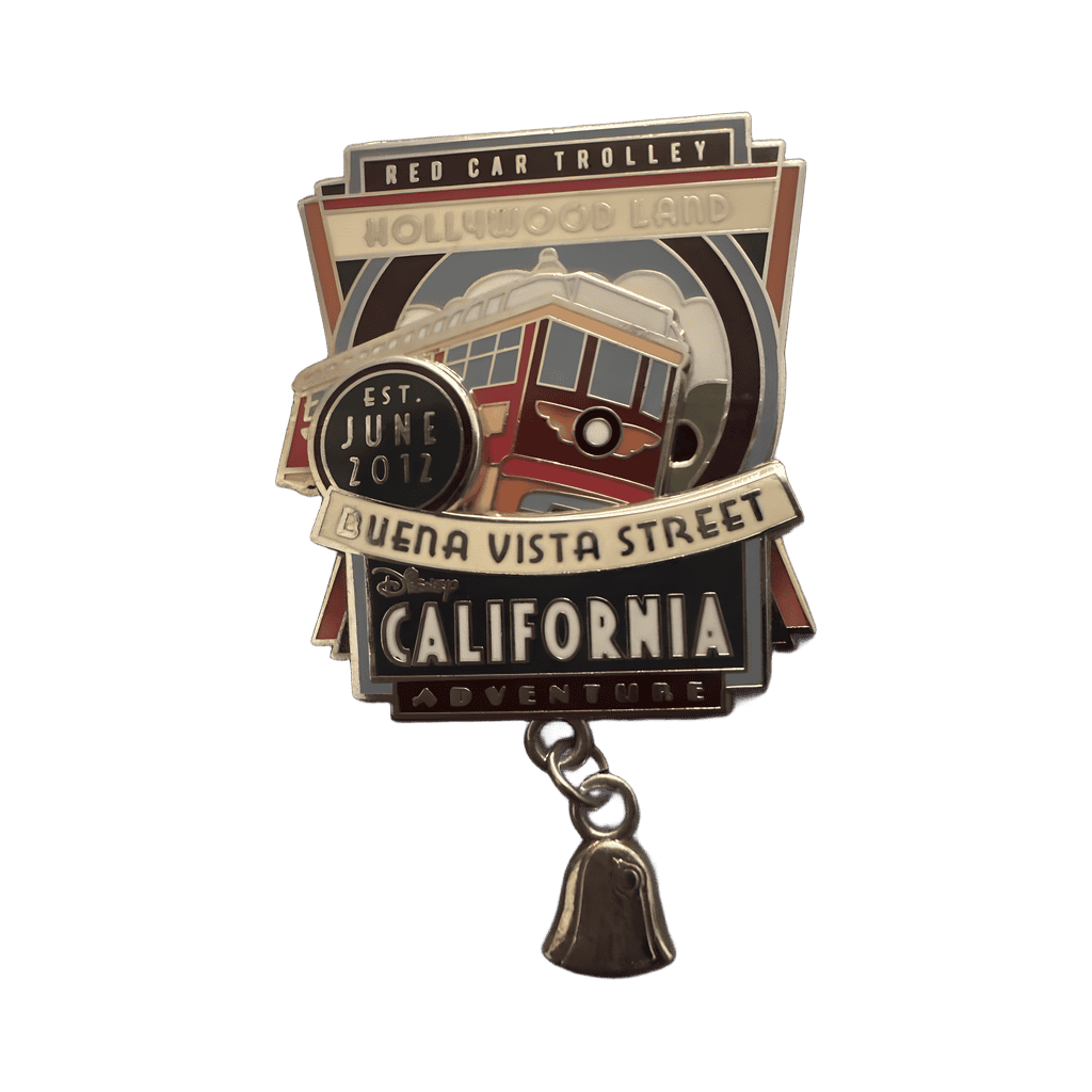 Red car trolley, Hollywood land, established Disney pin