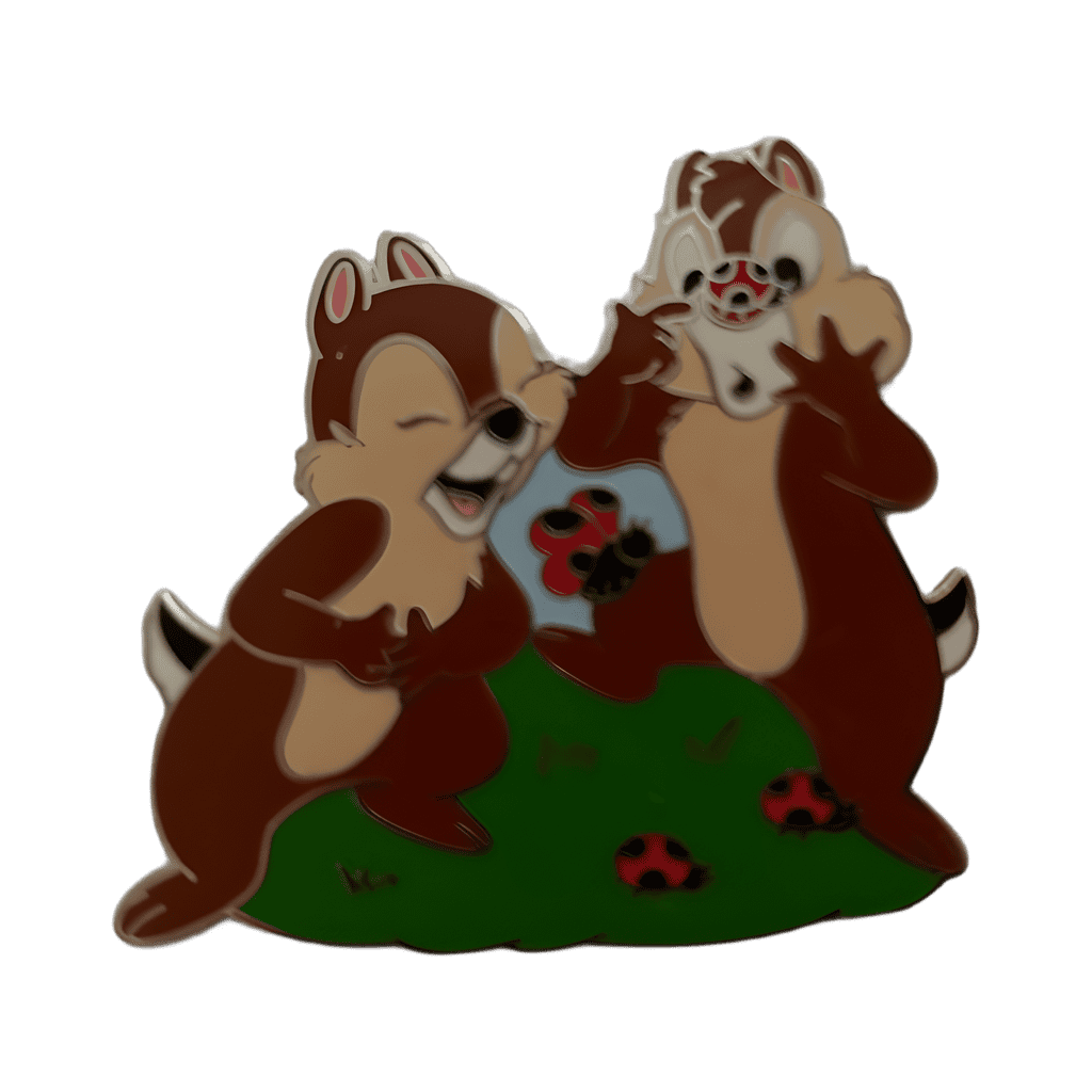 Chip and Dale with ladybugs Disney pin